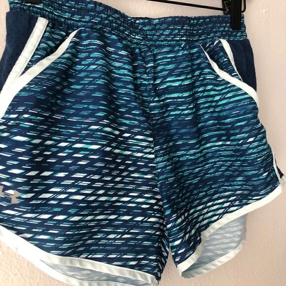 Under Armour blue elastic waist drawstring athletic shorts Womens size XS - Picture 2 of 9